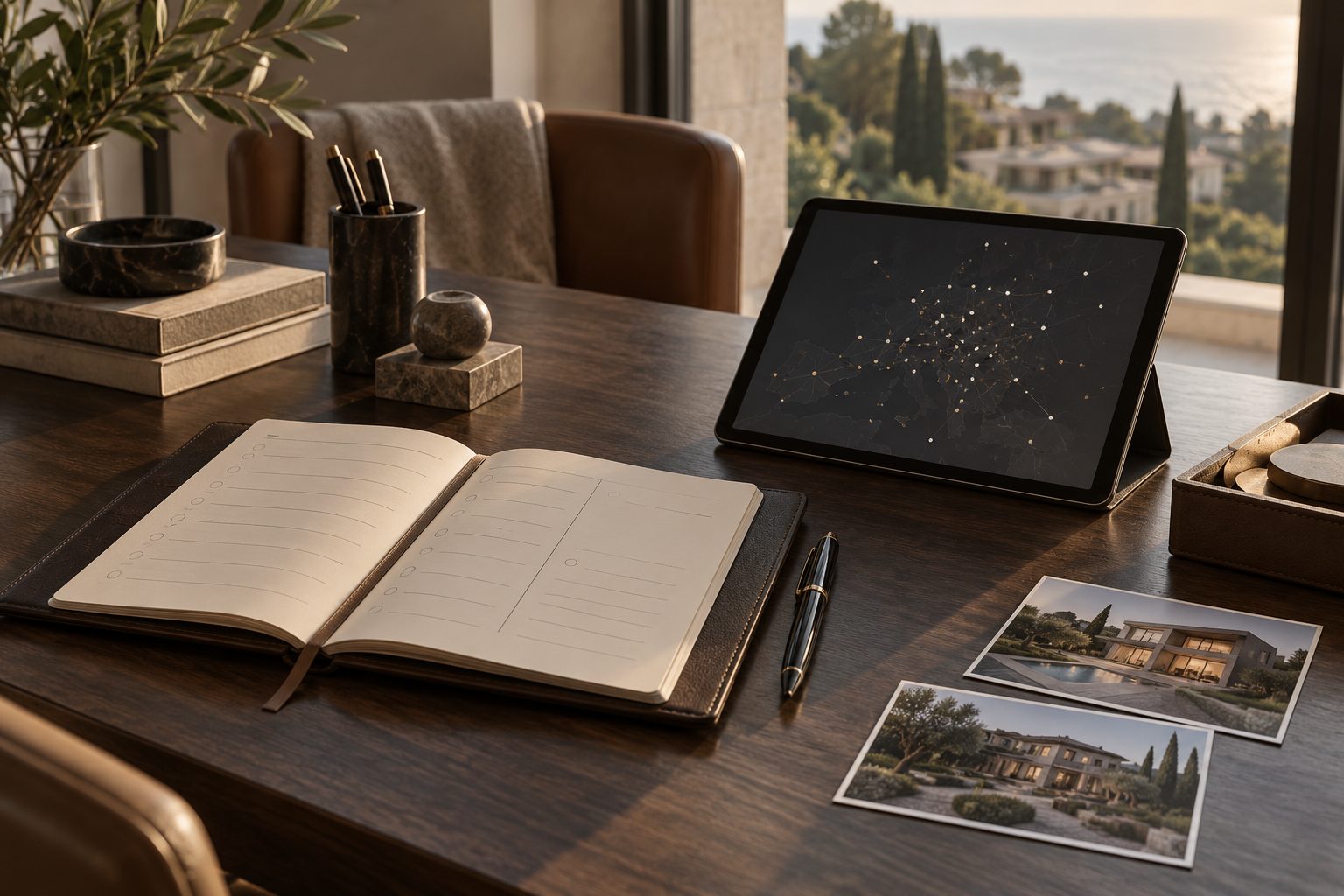 Organized contacts supporting a luxury real estate database strategy